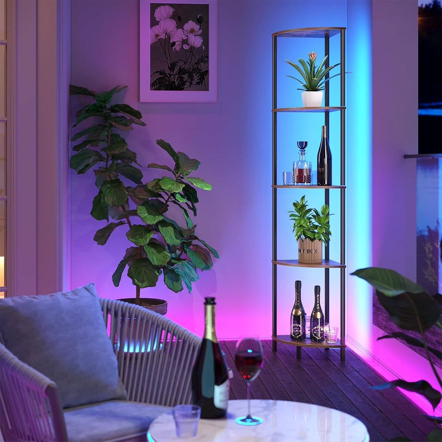 🌿 Industrial Style Bookshelf Organizer 📚 | Multi-Function Storage for Bathroom, Living Room & Office 🏠 | Sturdy Metal Frame & Rustic Wood Shelves 🛠️