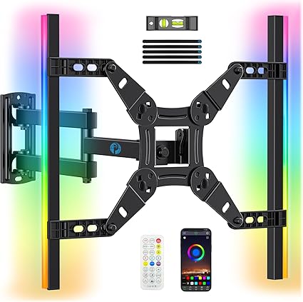 📺 Adjustable TV Wall Mount Bracket for 13"-43" Screens 🖥️ | 360° Rotation & Extension 🌟 Space-Saving Design for Perfect Viewing Angles 🔧