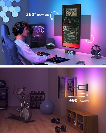 📺 Adjustable TV Wall Mount Bracket for 13"-43" Screens 🖥️ | 360° Rotation & Extension 🌟 Space-Saving Design for Perfect Viewing Angles 🔧