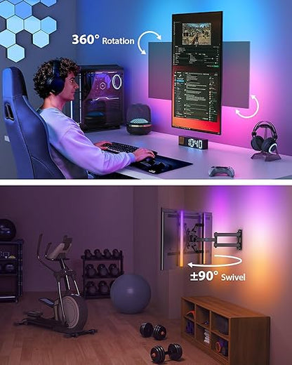 📺 Adjustable TV Wall Mount Bracket for 13"-43" Screens 🖥️ | 360° Rotation & Extension 🌟 Space-Saving Design for Perfect Viewing Angles 🔧