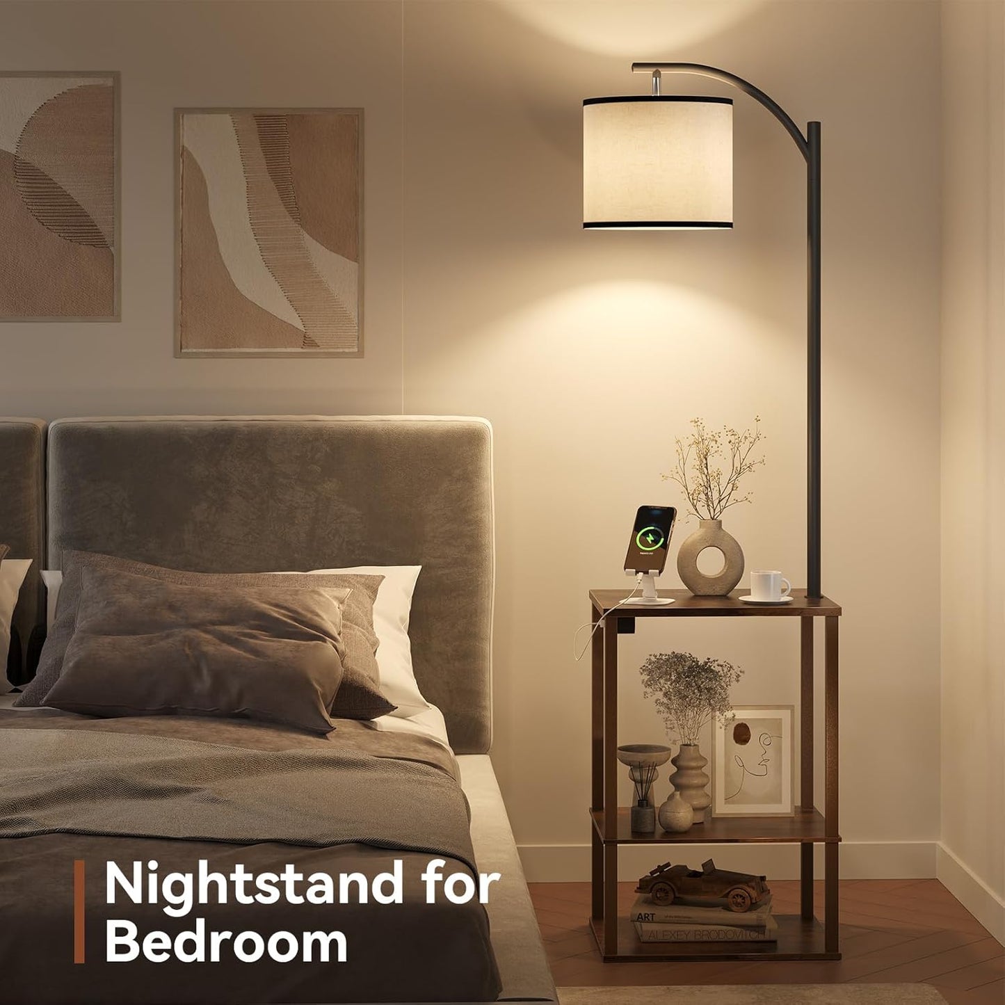 🔋 Multi-Device Charging Station with Shelves 🖥️📱 | Adjustable Temperature Control 🌡️ | Organize & Charge All Your Devices in One Place ⚡