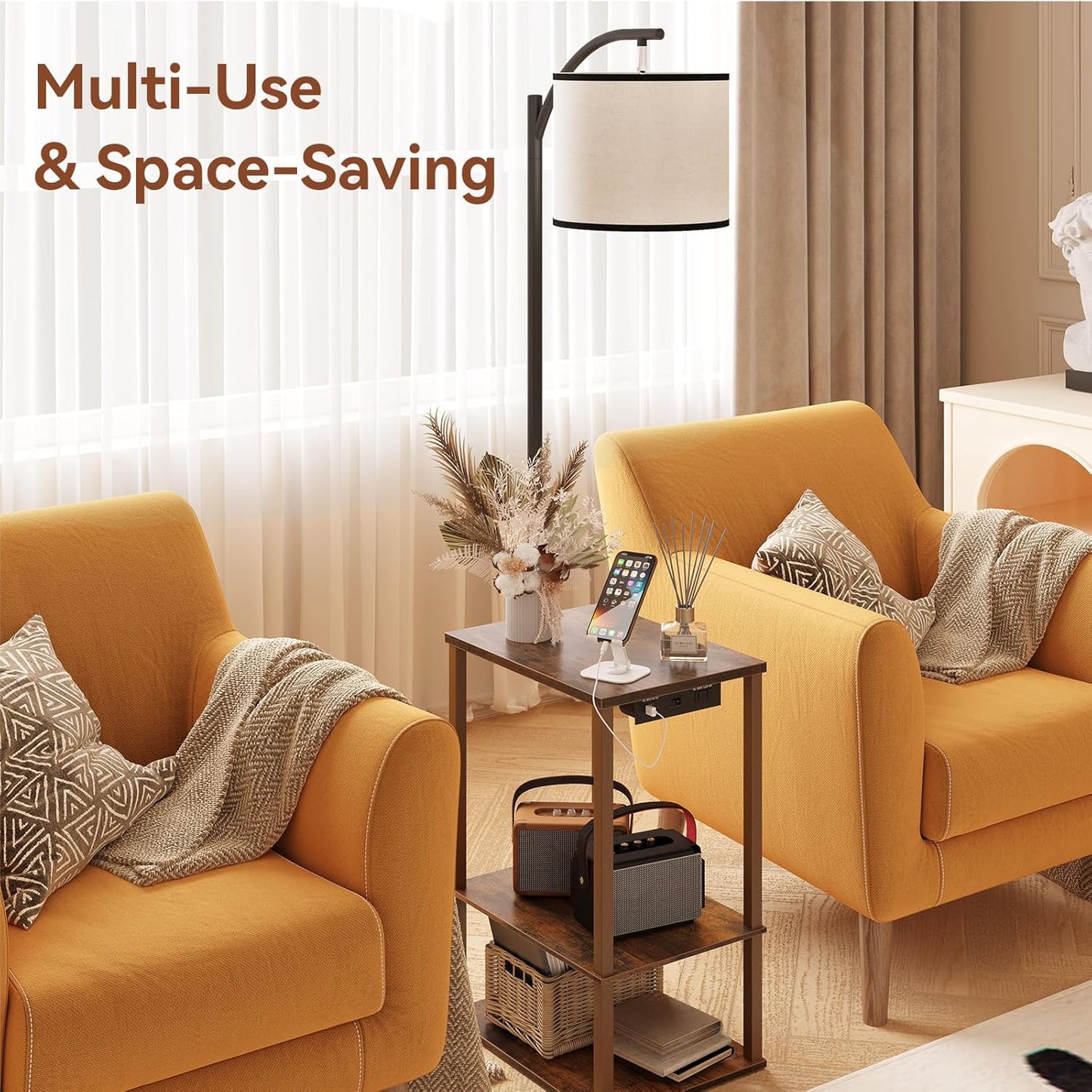 🔋 Multi-Device Charging Station with Shelves 🖥️📱 | Adjustable Temperature Control 🌡️ | Organize & Charge All Your Devices in One Place ⚡