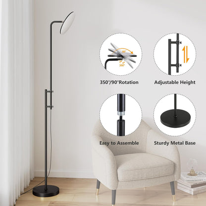 💡 Adjustable Standing Floor Lamp with 350° Rotation 🌟 | Modern Torchiere Lamp for Living Room & Office 🏡 | Dimmable & Stylish Lighting 🌙
